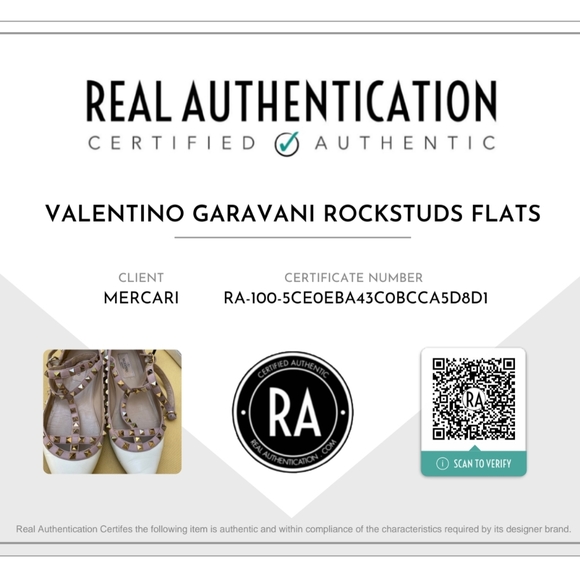 Authentic Valentino Rockstud Leather Sandals Flats White - Picture 8 of 8